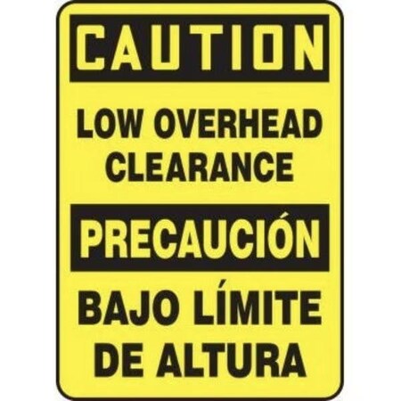 Accuform BILINGUAL OSHA CAUTION Safety Sign LOW SBMECR606XT
